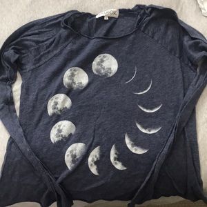 Wildfox moon phase long sleeve shirt